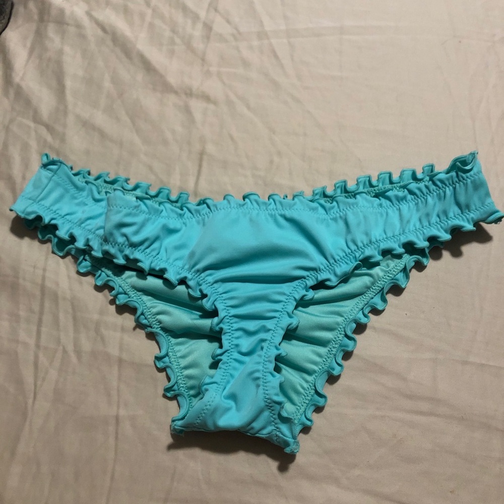 baby teal ruffle bikini bottom